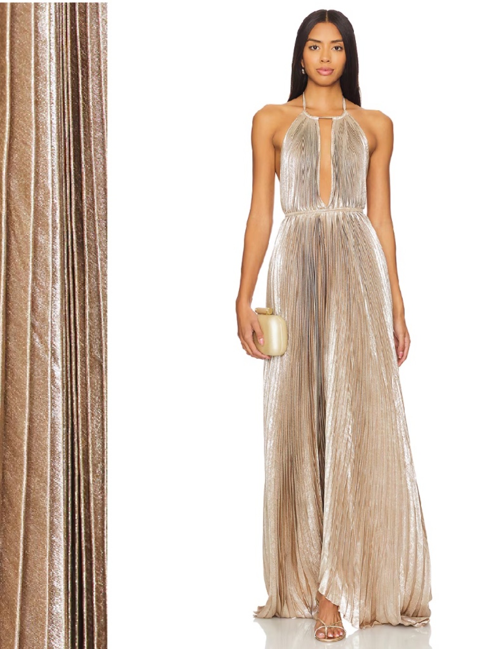L'IDEE Boheme Gown - NWT - Desert Shimmer Gold-  US Size 10 - AUS 14